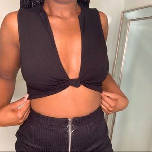 Naked Wardrobe Knot Stickin’ Around crop top